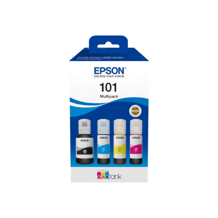 Набор чернил Epson 101 EcoTank в бутылках, 4 цвета