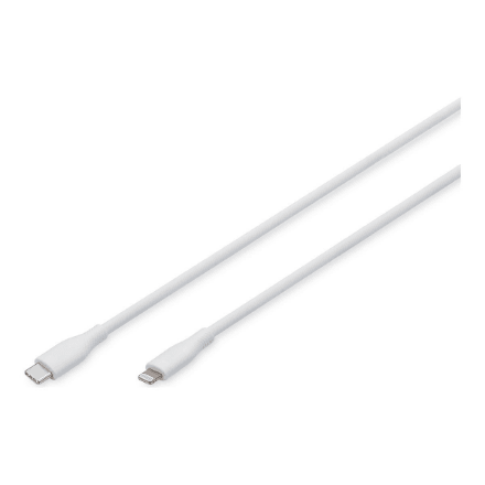 Digitus | Lightning silicone connection cable, USB-C - Lightning, 1m | AK-600110-010-W