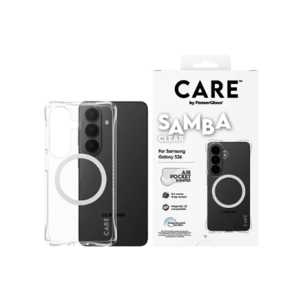 CARE by PanzerGlass Samba clear case for Samsung Galaxy S26
