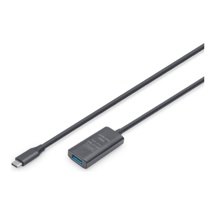 Aktiivne USB-C – USB-A pikenduskaabel Digitus, 5 m, USB 3.2 Gen 1