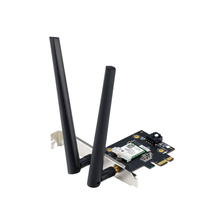 Asus | AX1800 Dual-Band Bluetooth 5.2 PCIe Wi-Fi Adapter | PCE-AX1800 | 802.11ax | 574+1201 Mbit/s | Mesh Support No | MU-MiMO Yes | No mobile broadband | Antenna type External