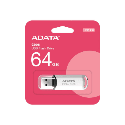 ADATA C906 64 GB USB-mälupulk, valge