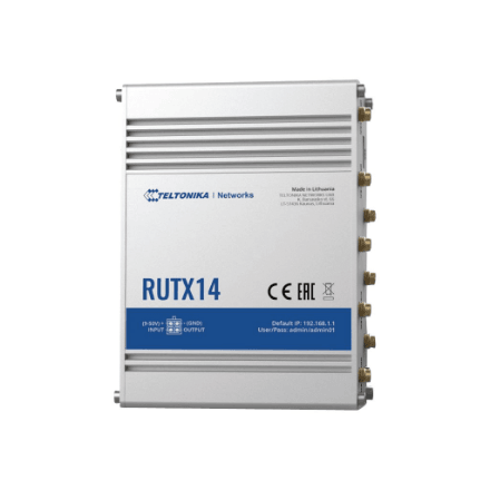 4G-роутер Teltonika RUTX14, LTE Cat 12, Wi-Fi 5, 5 гигабитных портов