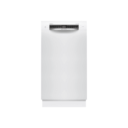 Bosch Dishwasher | SPU4HMW12E | Built-in | Width 45 cm | Number of place settings 10 | Number of programs 6 | Energy efficiency class D | Display | AquaStop function | White