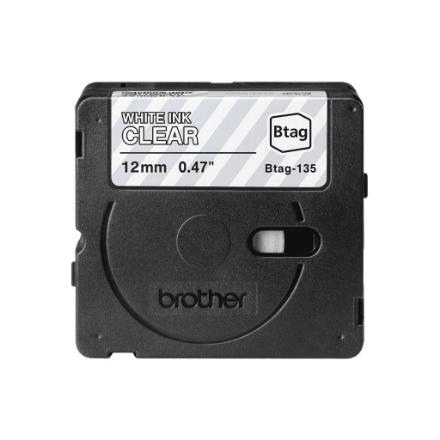 Sildilint Brother BTAG-135, valge läbipaistval