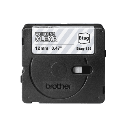 Sildilint Brother BTAG-135, valge läbipaistval