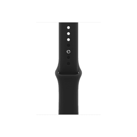 Kellarihm Apple Watch 46 mm, Apple Sport Band, XL, must, fluoroelastomeer