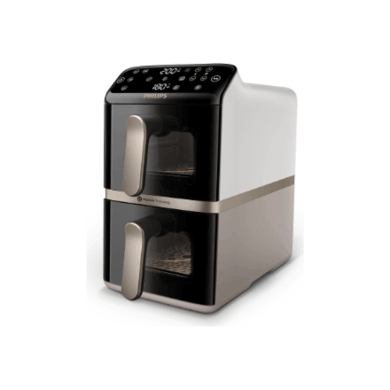 Philips Airfryer NA462/80 4000 Series, 10 L, kaks korvi, valge/beež