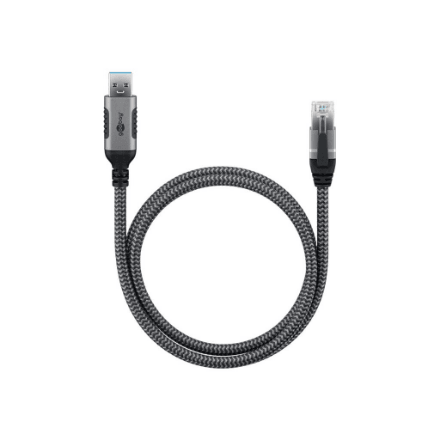 Сетевой кабель Goobay 70299, USB-A 3.0 – RJ45, 1 м