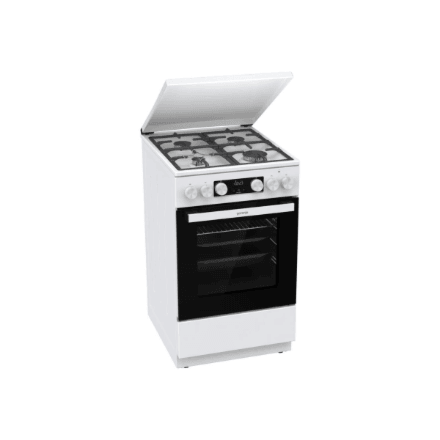Gorenje GK5C42WF-B | Cooker | Hob type Gas | Oven type Electric | White | Width 50 cm | Depth 59.4 cm | Grilling | Energy efficiency class A | 70 L