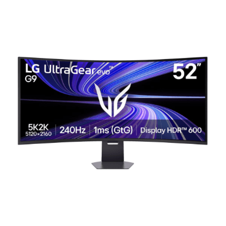 LG UltraGear evo G9 52G930B-B gaming monitor, 52″ VA, WUHD, 240 Hz