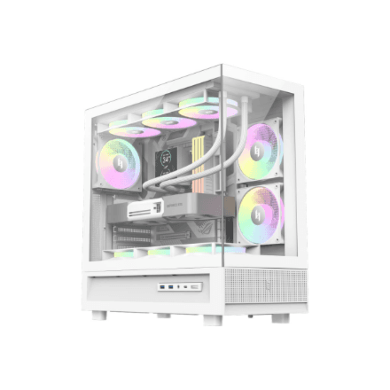 Gamemax Nex C51 ATX case, reverse-connector support, white