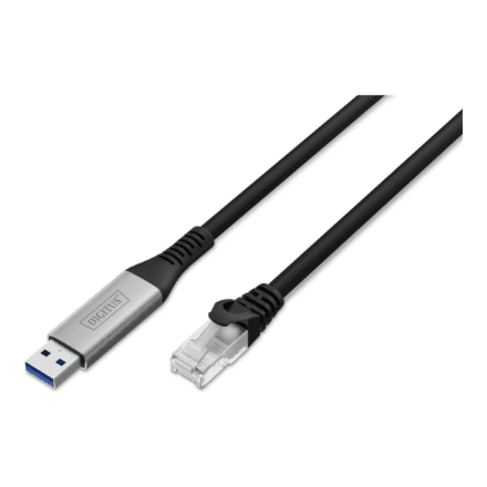 Digitus AK-300600-030-S USB-A to RJ45 Ethernet cable, 1 Gbit/s, 3 m, black