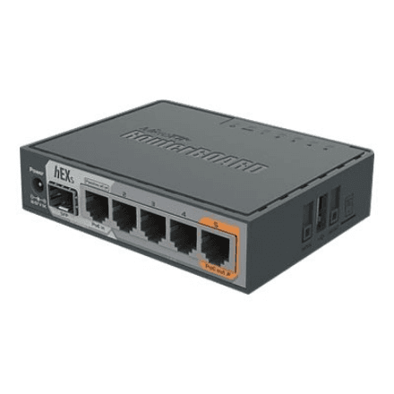 Маршрутизатор MikroTik hEX S RB760iGS, 5 портов Gigabit, SFP