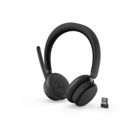 Беспроводная гарнитура Lenovo Dual-Mode 6550, ANC, USB-A, Teams, чёрная