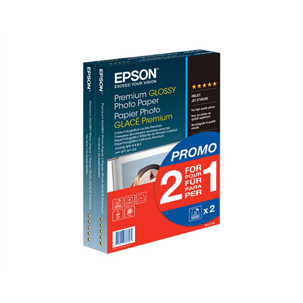Epson Premium Glossy läikiv fotopaber, 10×15 cm, 255 g/m², 80 lehte