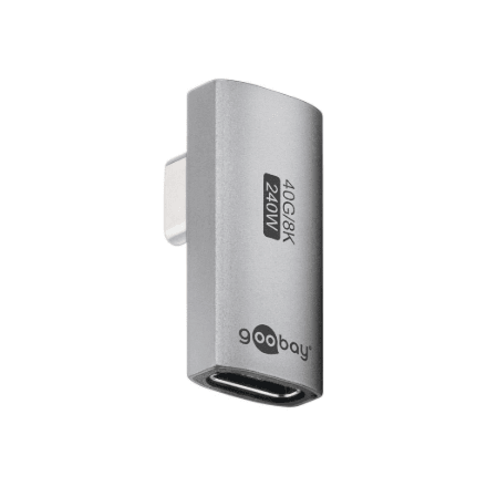 Goobay 74443 angled USB-C adapter, vertical 90°, USB4