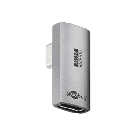 Goobay 74443 angled USB-C adapter, vertical 90°, USB4