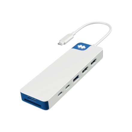 Dokijaam Hyper HyperDrive Flex, 9 porti, 2 × HDMI 4K, valge/sinine