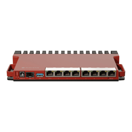 MikroTik L009UiGS-RM ruuter, 8 gigabitist porti ja SFP-pesa