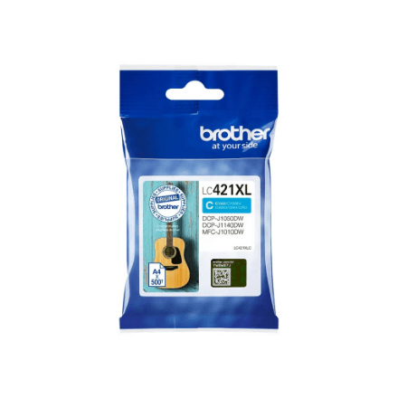 Brother LC421XLC ink cartridge, cyan, 500 pages
