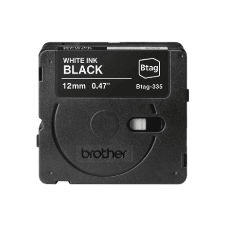 Sildilint Brother BTAG-335, valge mustal