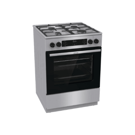 Gorenje GK6C4XF Freestanding Gas Cooker, 71 L Electric Oven, Steel