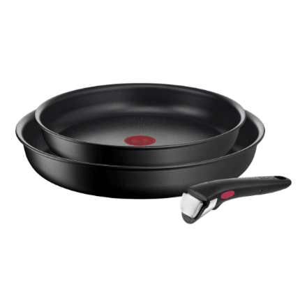 TEFAL | Pan set | Ingenio Eco Resist L3979102 | Frying | Diameter 24/28 cm | Halogen, induction, ceramic glass, gas, electric | Suitable for induction hob | Removable handle | Black