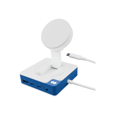 USB-C jagaja Hyper HyperDrive Flex MagCharge, valge / sinine