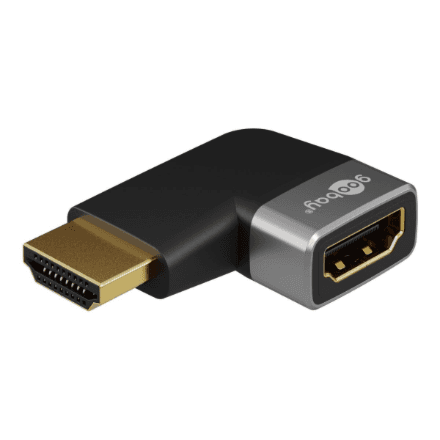 Угловой переходник HDMI Goobay, 90°, горизонтальный, 8K 60 Гц, 72010