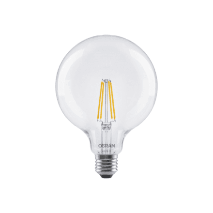 Osram SMART+ Matter Filament Classic Globe smart bulb, E27, 6 W, warm white