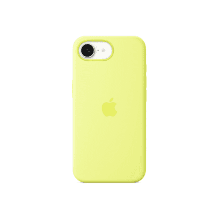 Apple Silicone Case for iPhone 16e, Neon Yellow