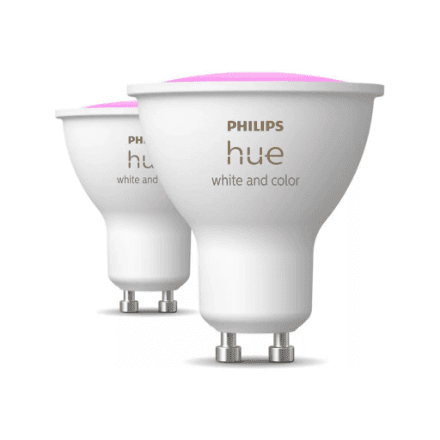 Philips Hue Smart Spotlight, 2pcs pack smart bulb, GU10, 4.2 W