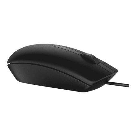 Dell MS116 оптическая мышь чёрная проводная