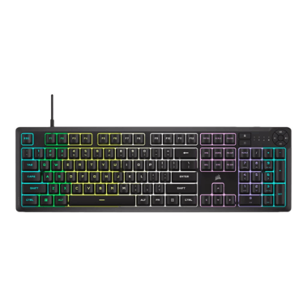Corsair K55 CORE RGB must mängijate klahvistik