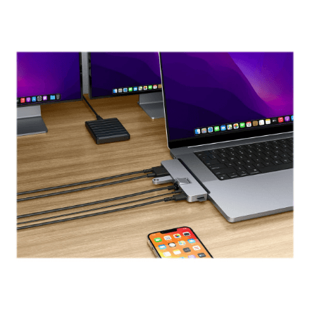 Hyper HyperDrive DUO PRO 7-in-2 USB-C hub, MacBook Air/Pro 2016–2020