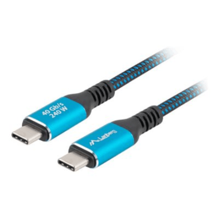 Lanberg USB-C M/M 4.0 Cable 240W 8K 60Hz, 1.5 m, Black