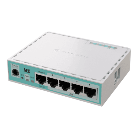 MikroTik hEX E50UG gigabitine juhtmega ruuter, 5 porti