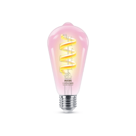 Philips Smart WiFi Filament Clear ST64 RGB LED-pirn E27, 6,3 W
