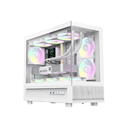 Gamemax Nex C31 Micro-ATX case, reverse-connector support, white