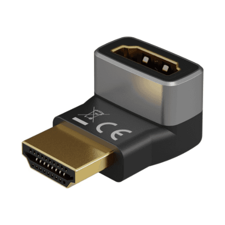 Угловой переходник HDMI Goobay, 90°, вертикальный, 8K 60 Гц, 72009
