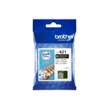 Brother LC421BK tindikassett, must, 200 lk