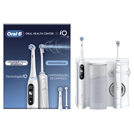 Oral-B Electric Toothbrush | iO6 & OxyJet | Rechargeable | For adults | Number of brush heads included 2 | Number of teeth brushing modes 5 | White