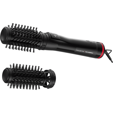 Rowenta Activ Keratin and Shine Hair Brush | x Karl Lagerfeld CF952LF0 | Ion conditioning | Number of heating levels 2 | 1000 W | Black