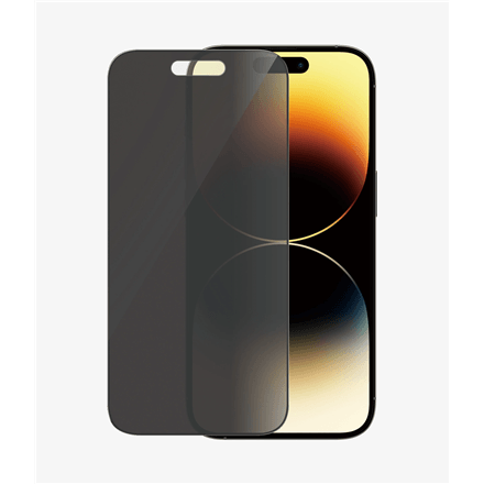 PanzerGlass | Screen protector | Apple | iPhone 14 Pro | Glass | Black | Ultra-Wide Fit; Easy installation; Privacy Filter; Fingerprint resistant | Privacy