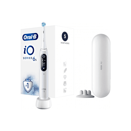 Электрическая зубная щётка Oral-B iO6, белая, 5 режимов
