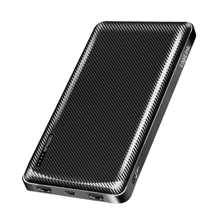 Akupank LogiLink PA0316 10000 mAh, 2 × USB-A, USB-C, must