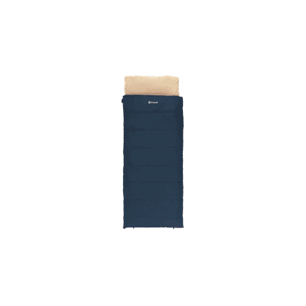 Magamiskott Outwell Contour Lux, tekk, 220 × 85 cm, lukk paremal, tumesinine