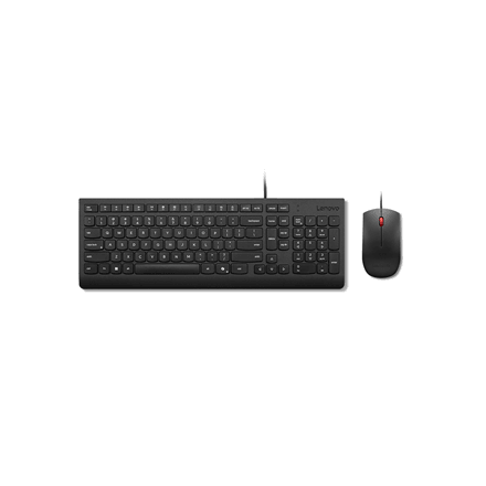 Lenovo Essential Wired Combo must klaviatuur ja hiir