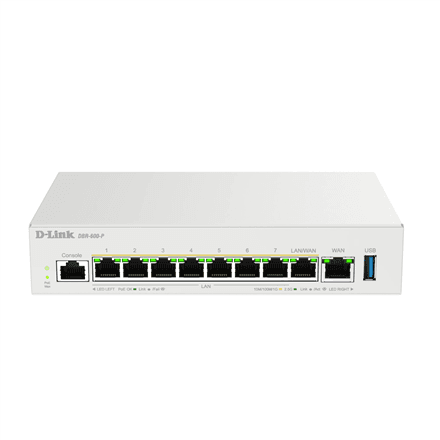 D-Link DBR-600-P/E роутер для бизнес-сети, 8 гигабитных портов